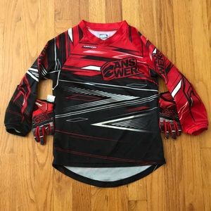 Answer Racing Motocross Shirt and gloves.